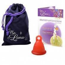 Pack copa menstrual MeLuna Shorty Roja, Classic, Anillo + Esterilizador para copa menstrual + Neceser vive la vida