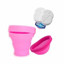 Copa menstrual Ziggy Cup + Esterilizador plegable + Pastillas Milton