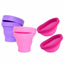 2 Copas Menstruales Ziggy Cup + 2 Esterilizadores Plegables