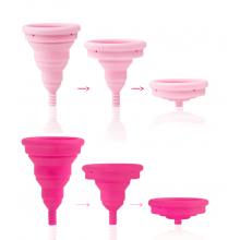 Copa menstrual Lily Cup Compact + Esterilizador Plegable + Pastillas Milton