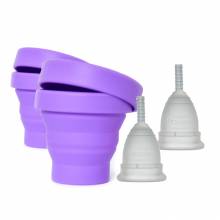 2 Copas Menstruales Mooncup + 2 Esterilizadores Mimaclean