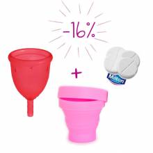 Ladycup con esterilizador plegable y pastillas Milton