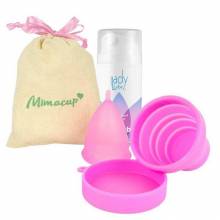 Copa Menstrual Mimacup + Lubricante Ladylube + Esterilizador plegable